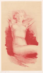 Mujer desnuda sentada