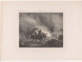 Atacando a los soldados a caballo Ataque de coraceros a una batería (título sobre objeto) Álbum de pintores holandeses (título de la serie sobre el objeto)