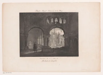 Escenografía para la ópera Robert le diable Theatre Royal Francais de la Haye (título sobre objeto)