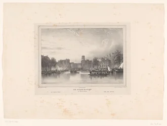 Vista del antiguo puerto de Rotterdam El antiguo puerto de Róterdam / Le vieux port / El antiguo puerto (título sobre el objeto) Vistas de la ciudad de Rotterdam (título de la serie)