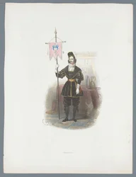 Hombre en traje histórico