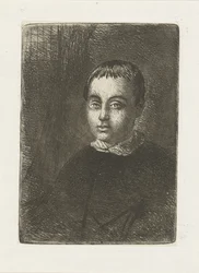 retrato, de, un, niño