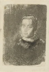 retrato, de, un, niño