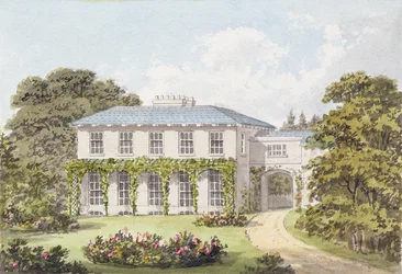 Diseño para el frente sur de una casa en Clapham Common para William Holme