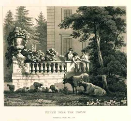 Cerca cerca de la casa, de Fragments on the Theory and Practice of Landscape Gardening, publicado en 1816
