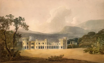 Fachada de jardín del castillo de Shanbally, condado de Tipperary