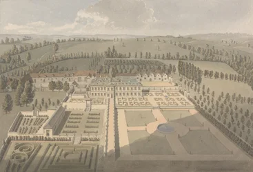 Casa y jardines de Sarsden, Oxfordshire: A vista de pájaro