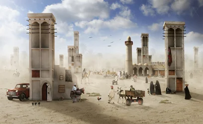 Pueblo comercial del desierto