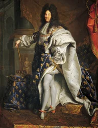Retrato de Luis XIV de Francia, conocido como Luis el Grande o el Rey Sol (1638-1715), pintura de Hyancinthe Rigaud (1659-1743)
