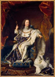 Retrato de Luis XV niño de cinco años en traje sagrado, Rey de Francia (1710-1774)