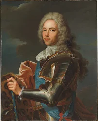 Retrato del Duque de Broglie, con banda de la Orden del Espíritu Santo, con bastón de Mariscal de Francia