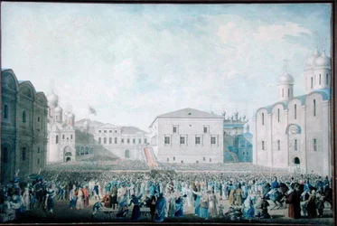 La Gran Recepción de Alejandro I (1777-1825) en el Kremlin el 15 de agosto de 1816