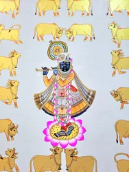 Krishna entre las vacas doradas