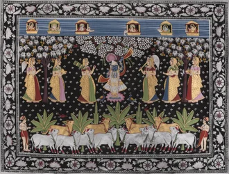Krishna, las gopis y las vacas