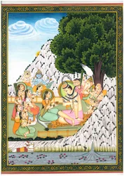 Encuentro Divino de Shiva y Parvati
