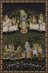 Una animada celebración de Krishna