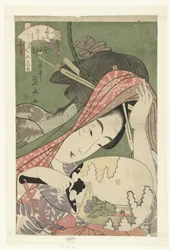 Cortesana Tsukasa de la casa Ogiya Ogiya uchi Tsukasa (título sobre objeto) Las bellezas y los cinco festivales (título de la serie) Bijin gosekku (título de la serie sobre el objeto)