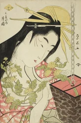 La cortesana Tsukioka del Hyogoya, c.1797