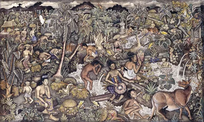Bali Life, c.1940 (óleo sobre tela de queso)