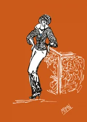 Elegante boceto de moda