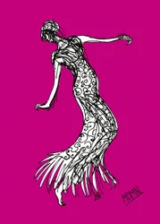 Una elegante danza magenta