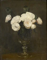 Naturaleza muerta de rosas de Malmaison, siglo XIX