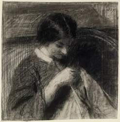 Mujer cosiendo