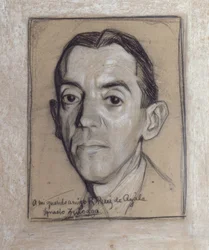 Retrato de Ramón Pérez de Ayala (1888–1962) escritor y periodista español – dibujo – generación de 1914