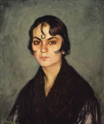 Mujer con rizo en la frente (siglo XX)