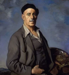Autorretrato con fondo azul (1942)