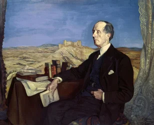 Azorín – 1873/1967 – Pintado en 1941 – Al fondo vista de Jadraque