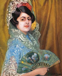Dama con abanico