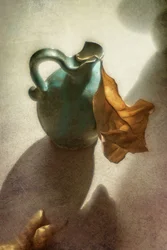 Jarra verde azulado «Golden Leaf»