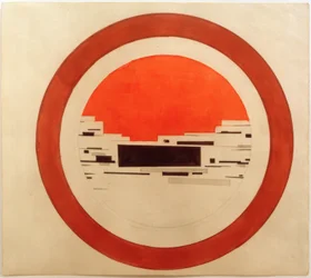 Diseño de una pintura suprematista para porcelana