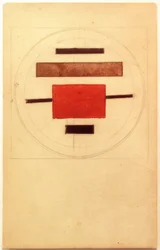 Diseño de una pintura suprematista para porcelana