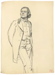Figura de un hombre de pie, c. 1872-1875