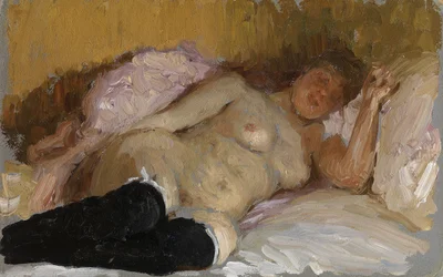 Natalia Nordman durmiendo, 1900s