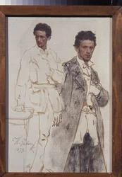Retrato de Nikolái Ventsel. Pintura de Ilya Yefimovich Repin (Ilia Repin) (1844-1930), óleo sobre lienzo