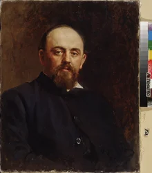 Retrato de Savva Mamontov (1841-1918), fundador de la primera ópera privada rusa. Pintura de Ilya Yefimovich Repin (Ilia Repin) (1844-1930), óleo sobre lienzo