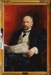 Retrato del Primer Ministro Pyotr A. Stolypin (Piotr Stolypin) (1862-1911). Pintura de Ilya Yefimovich Repin (Ilia Repin) (1844-1930), óleo sobre lienzo