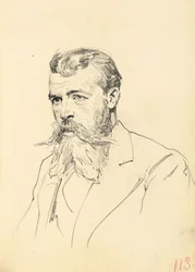 Retrato de un hombre con bigote y barba, c. 1872-1875