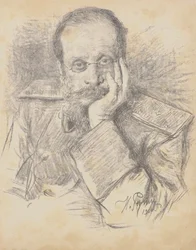 Retrato del compositor César Antonovich Cui 1835-1918, 1900
