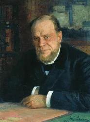 Retrato del abogado y autor Anatoli Fyodorovich Koni