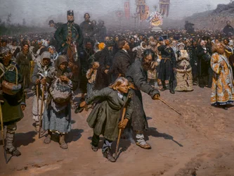 PROCESION RELIGIOSA EN LA PROVINCIA DE KURSK (detalle)