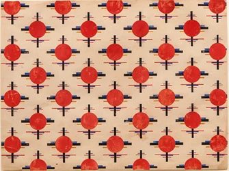 Patrón Suprematista. Diseño de tela, ca 1921