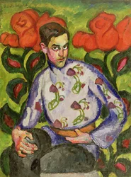 Retrato de un niño con camisa de colores, 1909