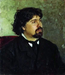 Retrato del artista Vasily Surikov, 1848-1916, 1885