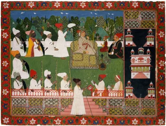 Ajit Singh 1678-1724, el Maharajá de Jodhpur, mediados del siglo XVIII