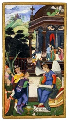 Un ángel conversando con un grupo de europeos, c. 1610