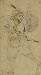 Un soldado tártaro, Ahmadnagar, meseta del Decán